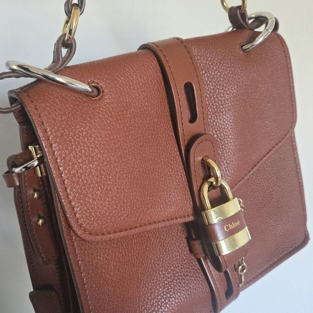 Chloé Aby Medium Leather Bag – Brown EUC
